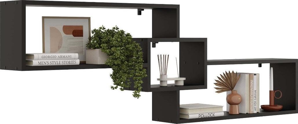 KROKUS Półka ALESIA 2 czarna