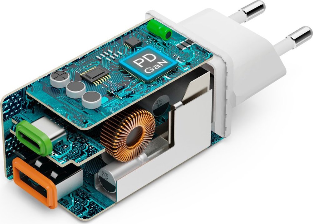 Ładowarka Hama Mini 1x USB-A 1x USB-C (201993)