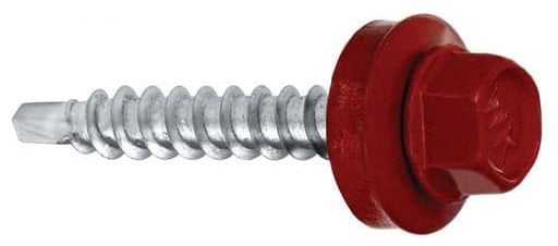 SELF SCR 4,8X35 WOOD+EPMD RAL3009 10PCS