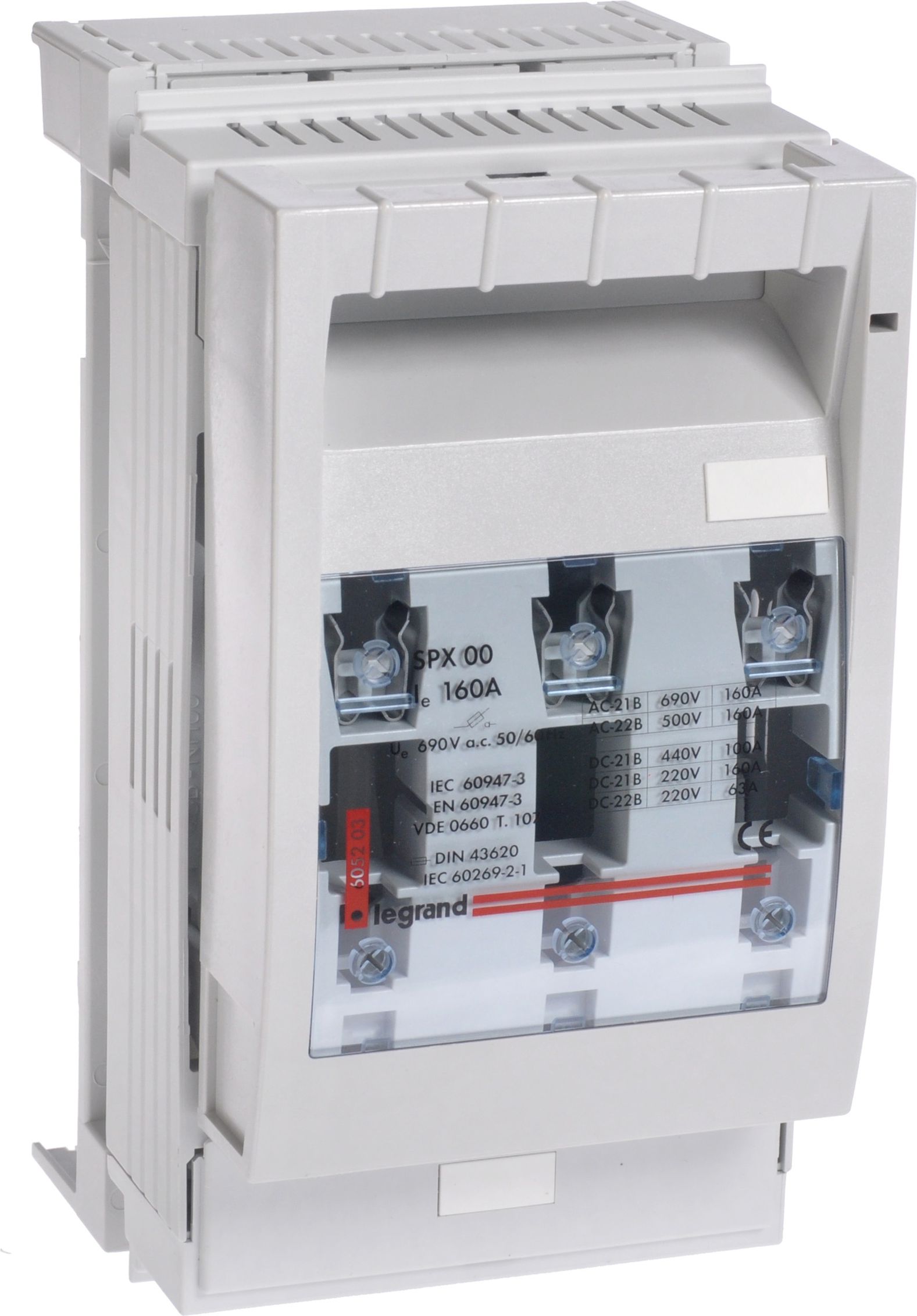 Legrand Rozłącznik bezpiecznikowy 3P 160A NH000, NH00 NH SPX (605203)