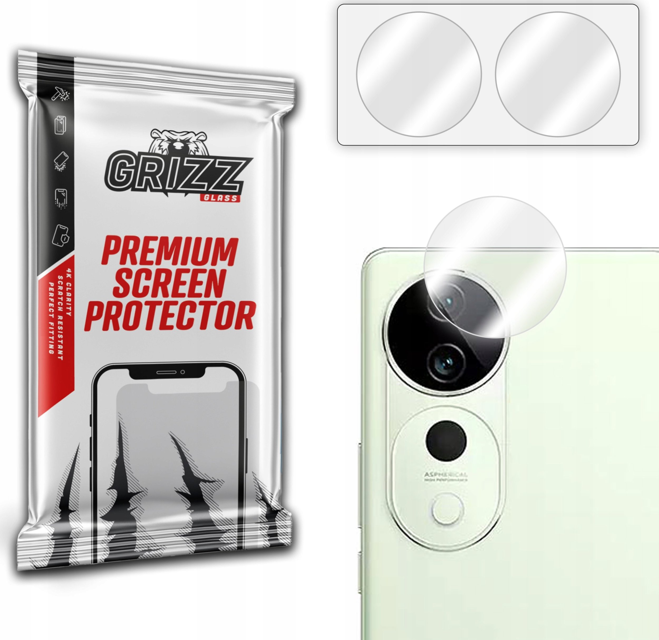 GrizzGlass Szkło na aparat GrizzGlass HybridGlass Camera do Vivo T3 Ultra