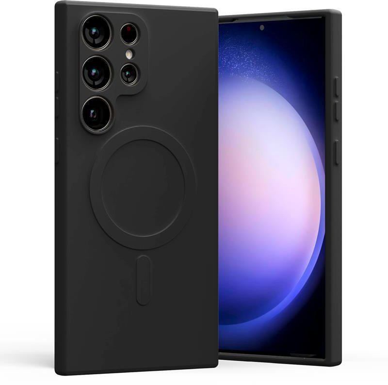 Mercury Semi-Silicon Magsafe Samsung S23 Ultra , BLACK / CZARNY