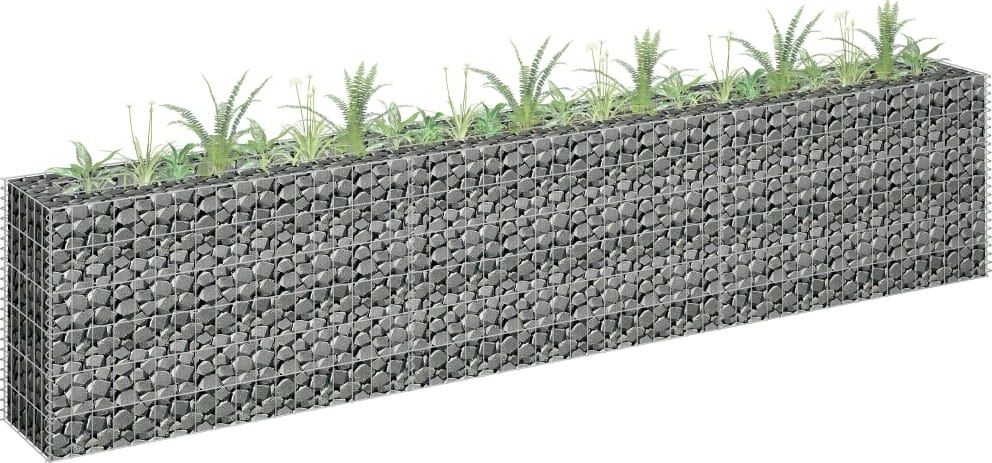 vidaXL VidaXL Donica gabionowa z galwanizowanej stali, 270x30x60 cm