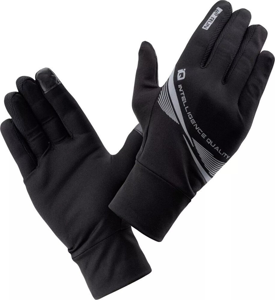 IQ Rękawiczki do biegania Siena odblaskowe czarne rozmiar S/M