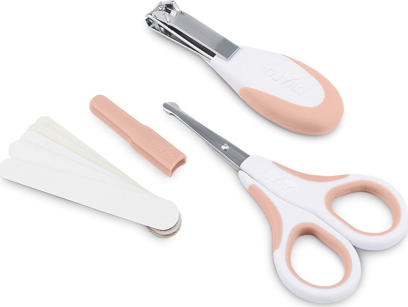 Nuvita Nuvita, Zestaw kosmetyczny do paznokci: nożyczki, cążki i 5 pilniczków, English Rose