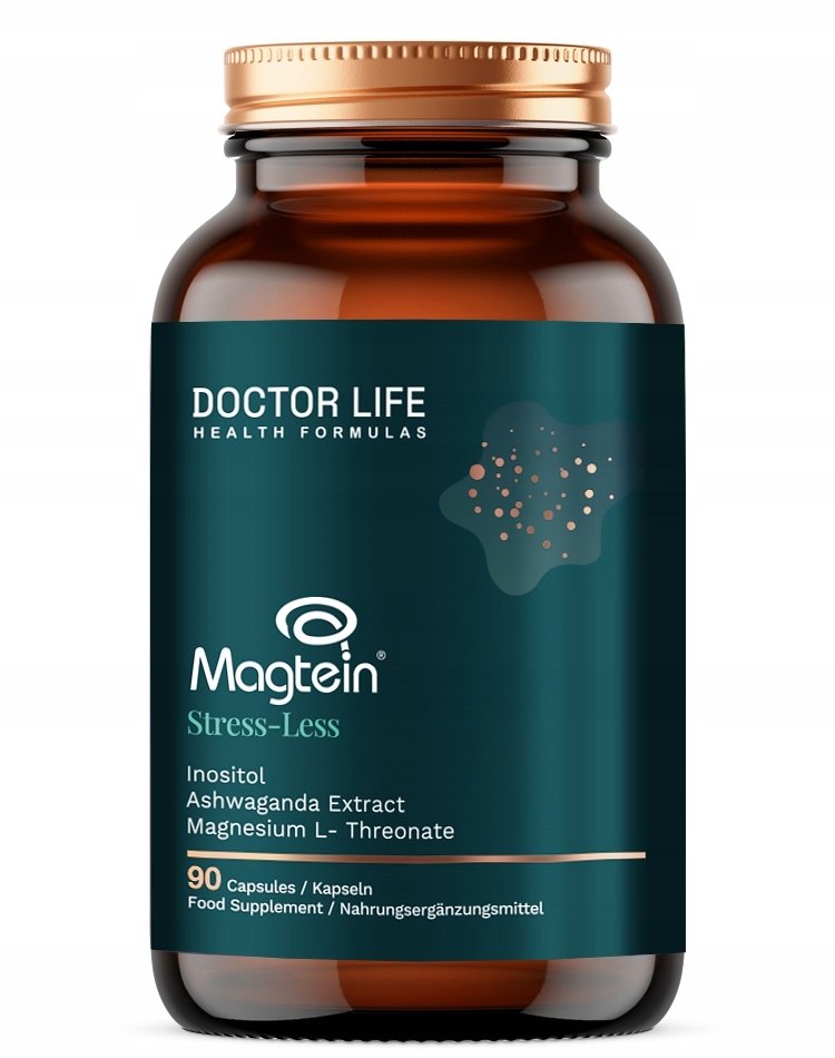 DOCTOR LIFE_Magtein L- treonian magnezu suplement diety Stress-Less Inositol 90 kapsułek
