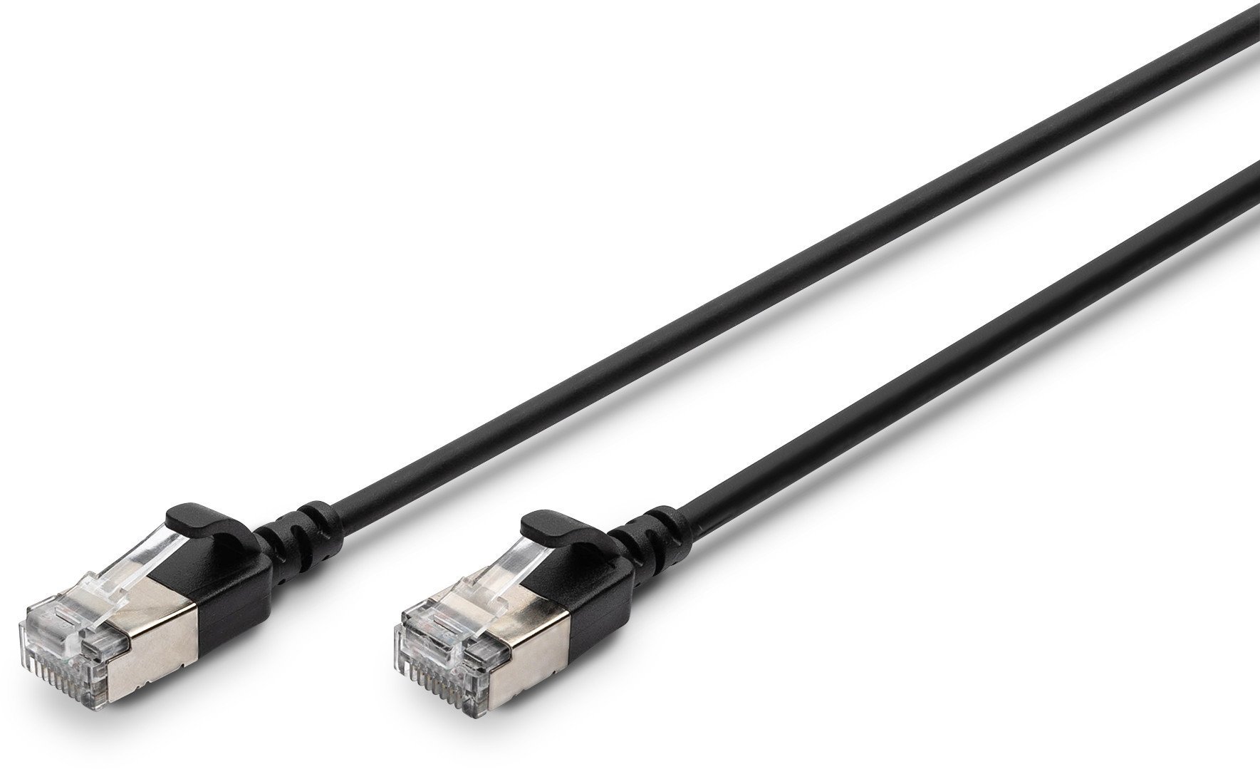 DIGITUS Patchkabel CAT 6A F/FTP Slim 0,50m schwarz