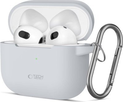 Tech-Protect TECH-PROTECT SILICONE HOOK APPLE AIRPODS 3 CRAYON GREY