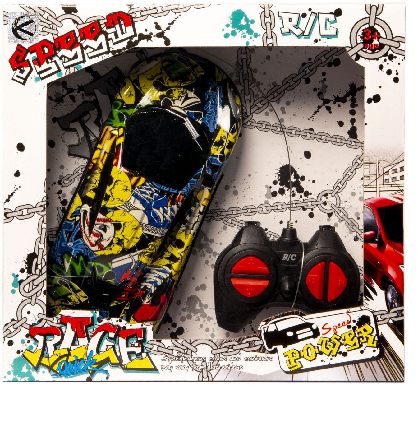 Samochód sportowy zdalnie sterowany grafitti