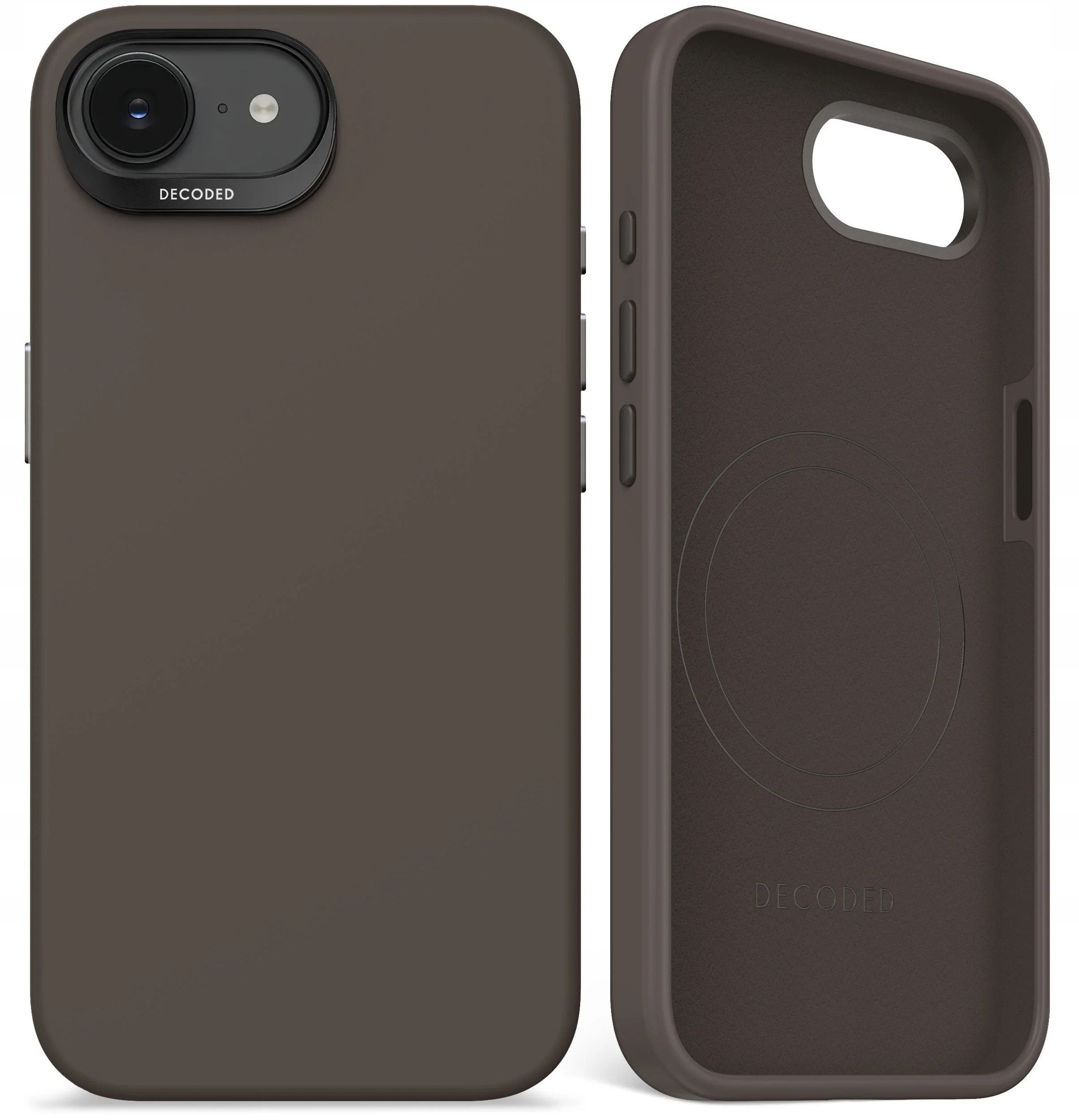 Decoded Silicone Backcover - silikonowa obudowa ochronna do iPhone 16e kompatybilna z MagSafe (charcoal)