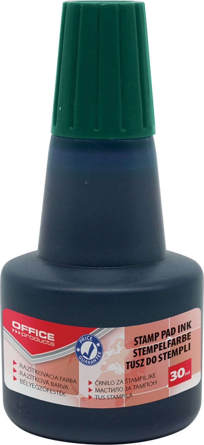 Office Products Tusz do pieczątek OFFFICE PRODUCTS, 30ml, zielony