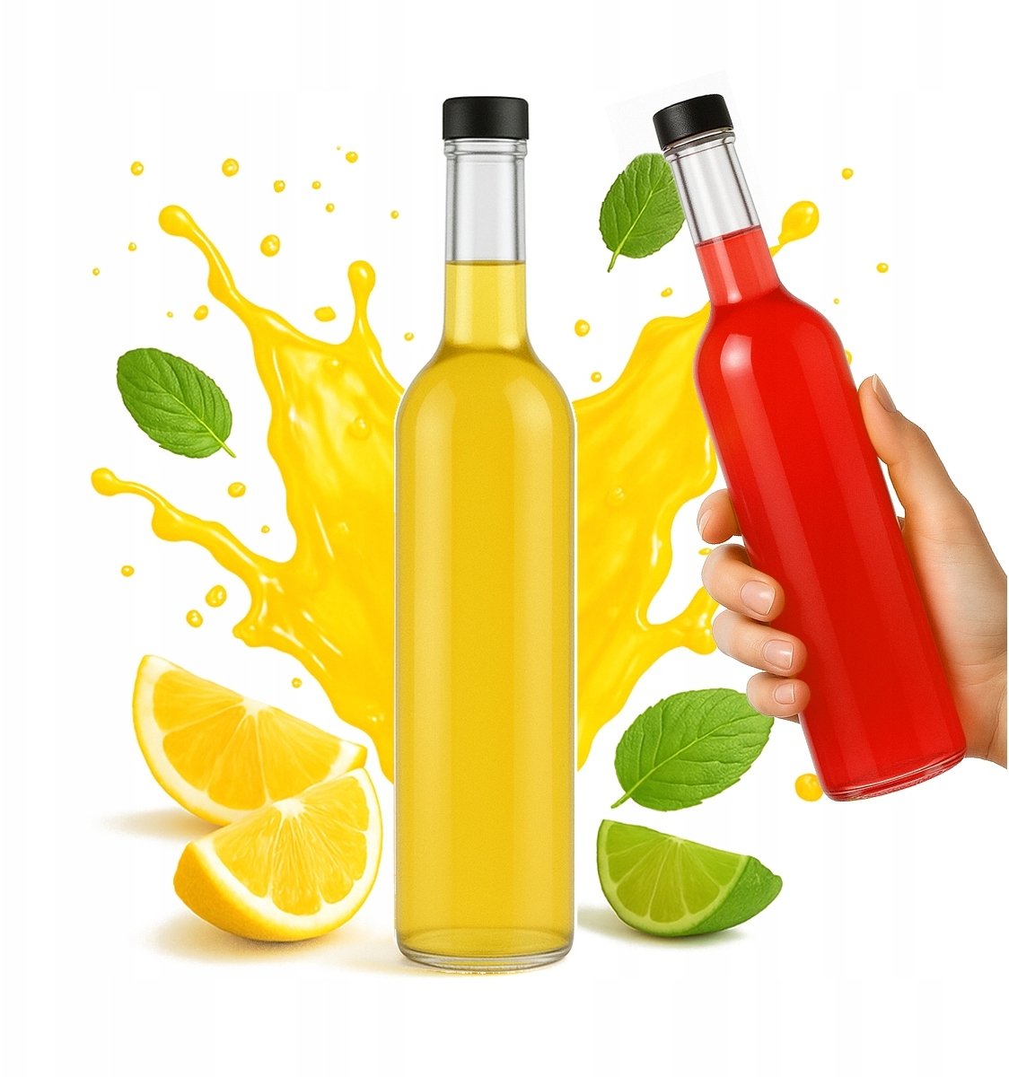 BUTELKA FUTURA 500ml NA NALEWKI ZAKRĘTKA GPI BUTELKA SZKLANA NA ALKOHOL SOK