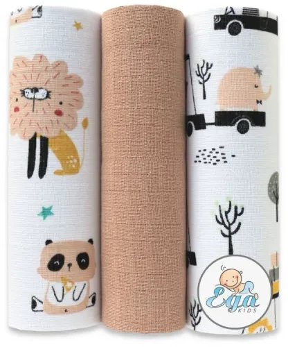 Pielucha tetra 3 szt. 70/80 Zestaw 5 CH-7466 EgaKids