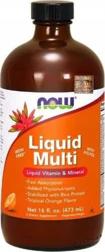 NOW Foods NOW Foods - Multiwitaminy, Smak Pomarańczowy, 473 ml
