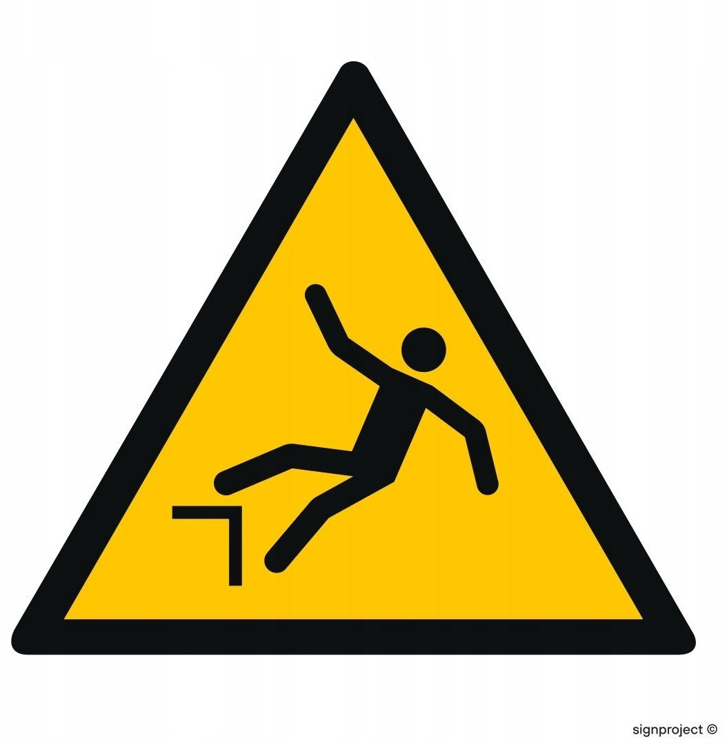 GD008 - Ostrzeżenie przed spadnięciem (upadkiem) 350x350