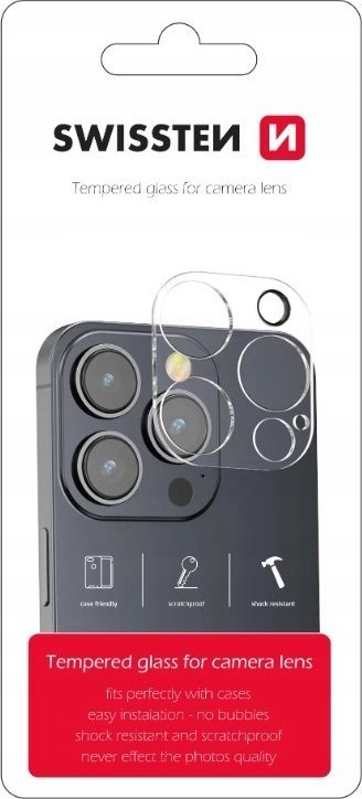 Swissten Tempered Glass For Camera Lens For Apple Iphone 16