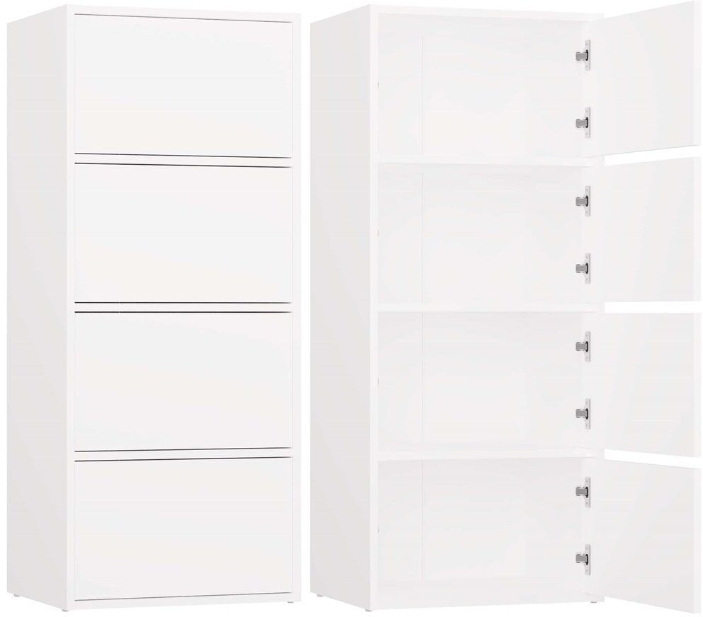 Komoda ALMA BIAŁA Szafka 4 Drzwi 4 Półki