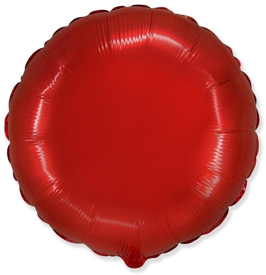 Balon foliowy 46cm Okrągły czerwony