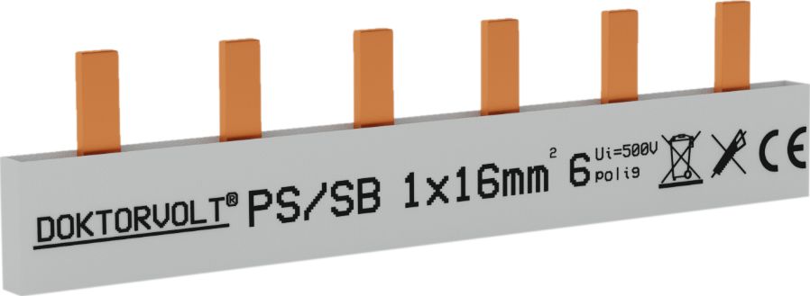 Doktorvolt Szyna łączeniowa sztyftowa PS/S 1F 6Mod 16mm2 5101