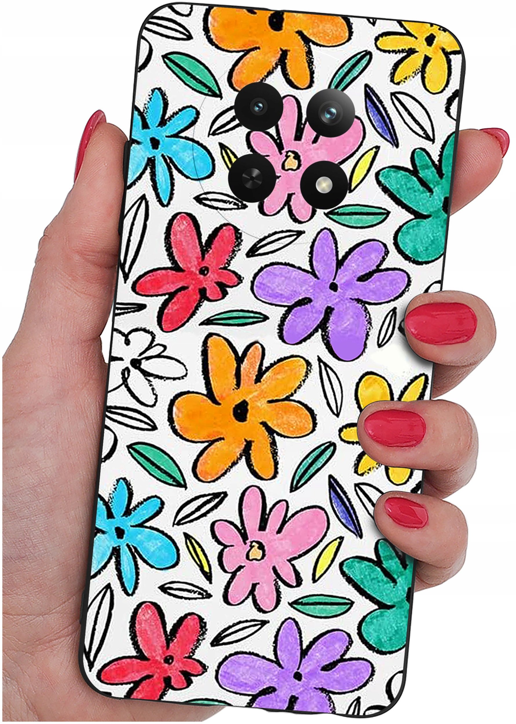 Etui do Realme 12 5G | 12x 5G WZORY |SILIKONOWE MATT CASE + SZKŁO 9H