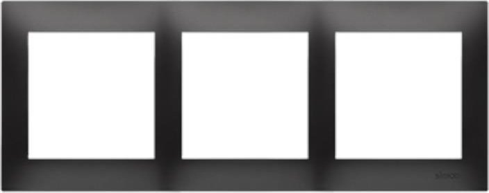 Kontakt-Simon Simon 54 Premium Ramka 3-krotna PREMIUM IP20 / IP44 czarny mat DR3/49