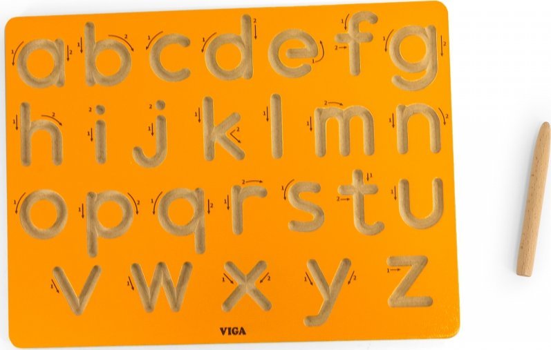 Viga Toys Tablica Grafomotoryczna Małe Litery Nauka Pisania