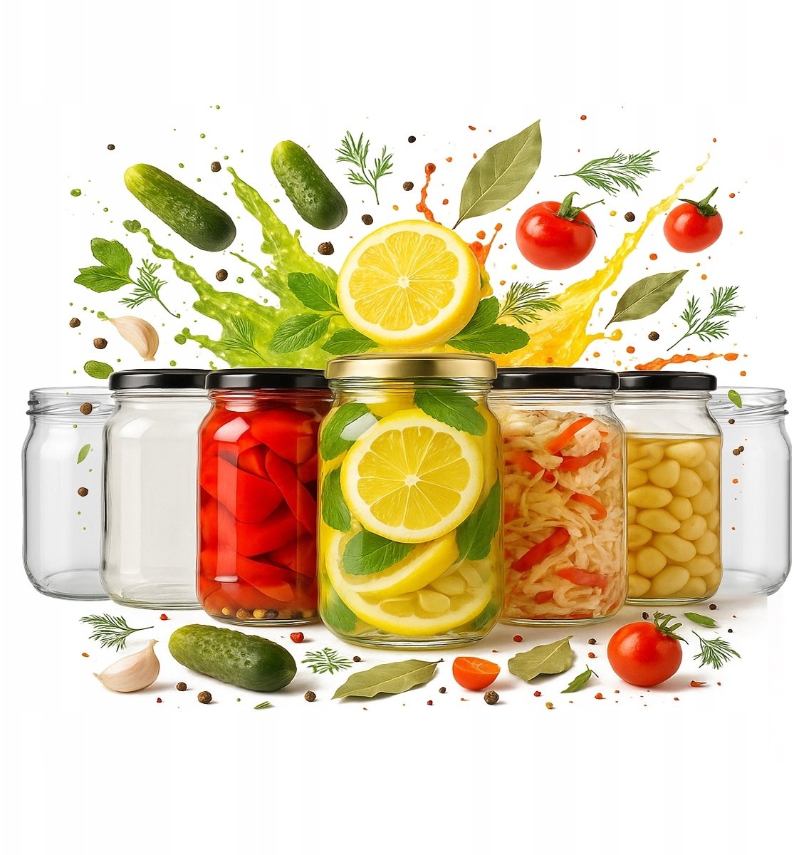 48x Słoik 500 ml PROSTY słoiki szklane na DŻEM MIÓD PRZETWORY OGÓRKI