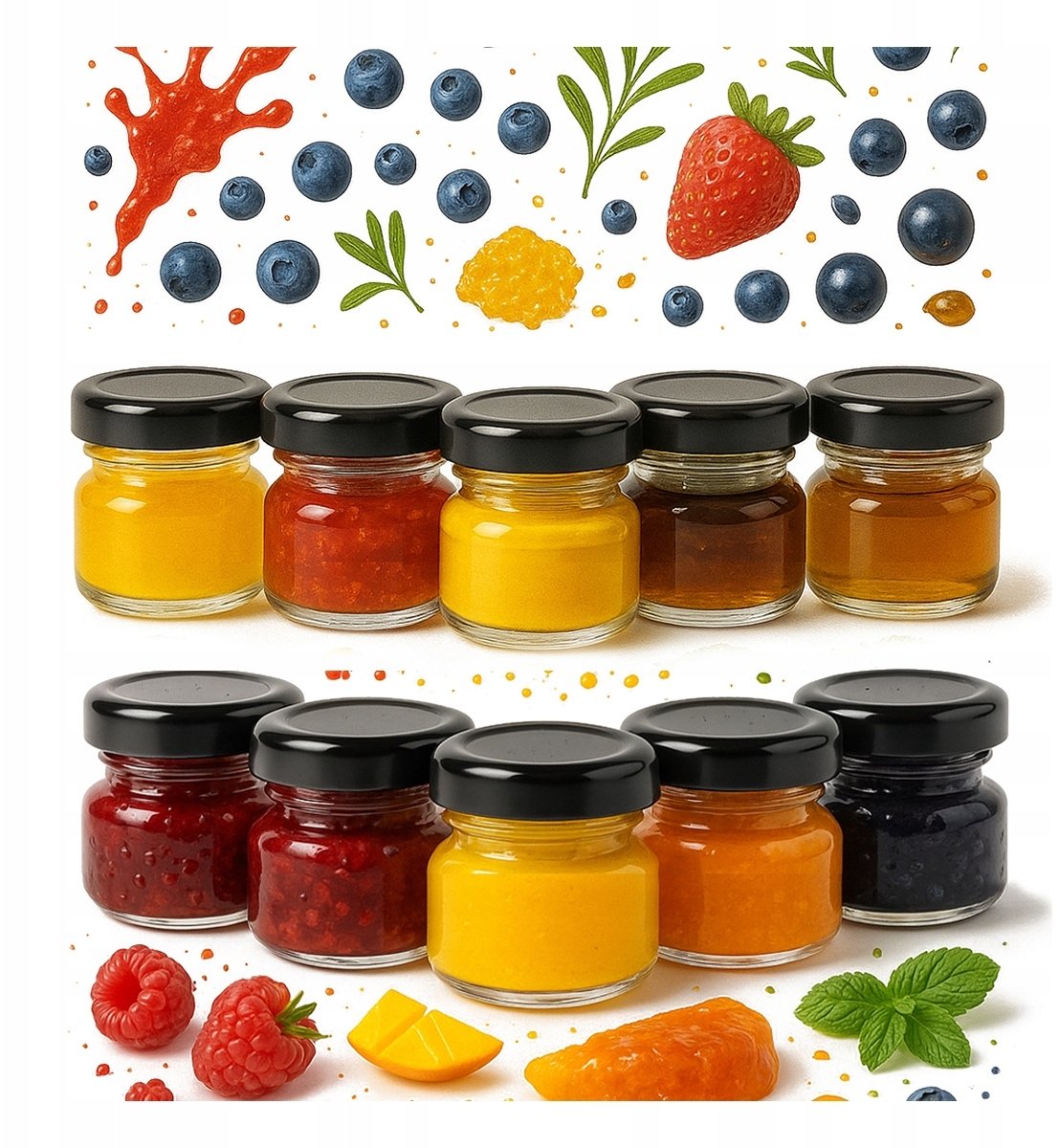 50x SŁOIK 30ML Z ZAKRĘTKĄ MIÓD DŻEM PRZYPRAWY PREZENT ŚLUB ZIOŁA PRZETWORY