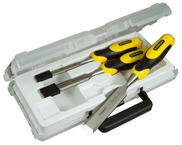 Stanley Dłuta płaskie DynaGrip zestaw walizka 10x15x20mm 3szt. 16-887
