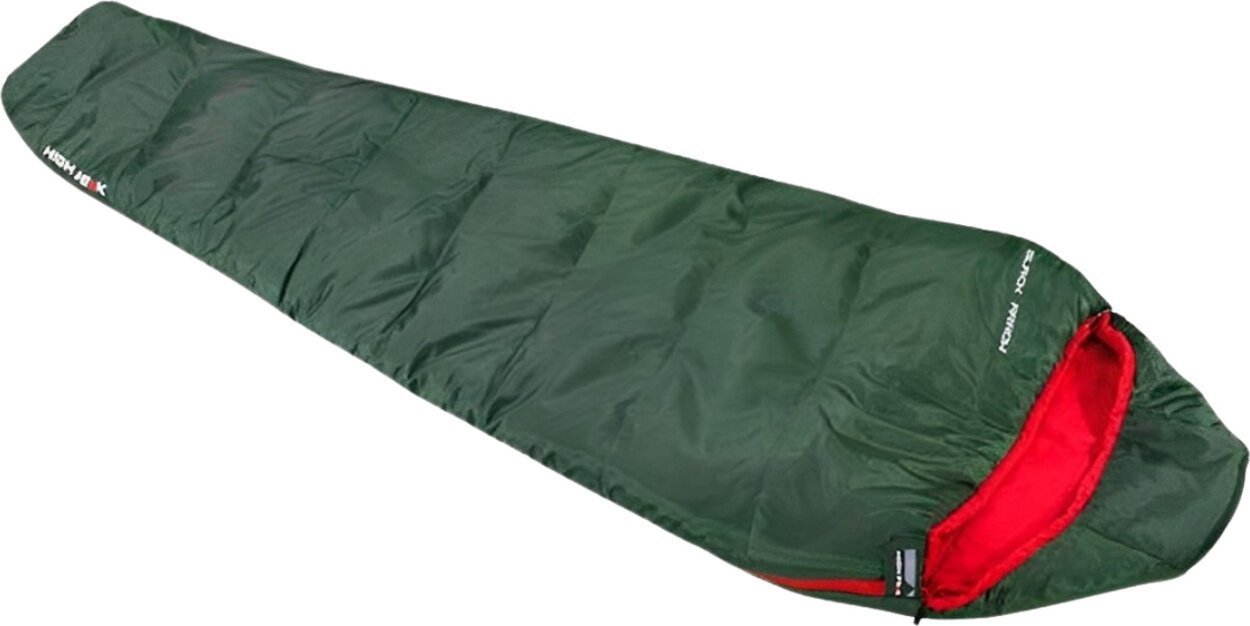 High Peak Śpiwór turystyczny mumia High Peak Black Arrow Eco 220x80x50 cm zielono-czerwony 23230