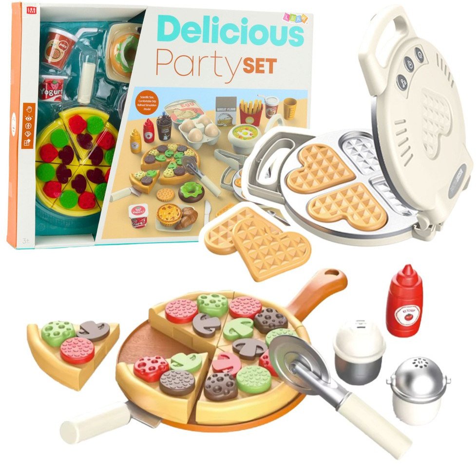 Zestaw Do Gofrów Pizza Z Dodatkami Akcesoria Kuchenne Dla Dzieci