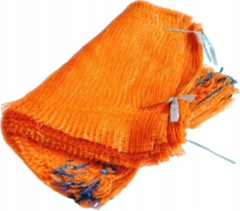 Rim Worki siateczkowe na warzywa i owoce pomarańczowe 50x80 cm