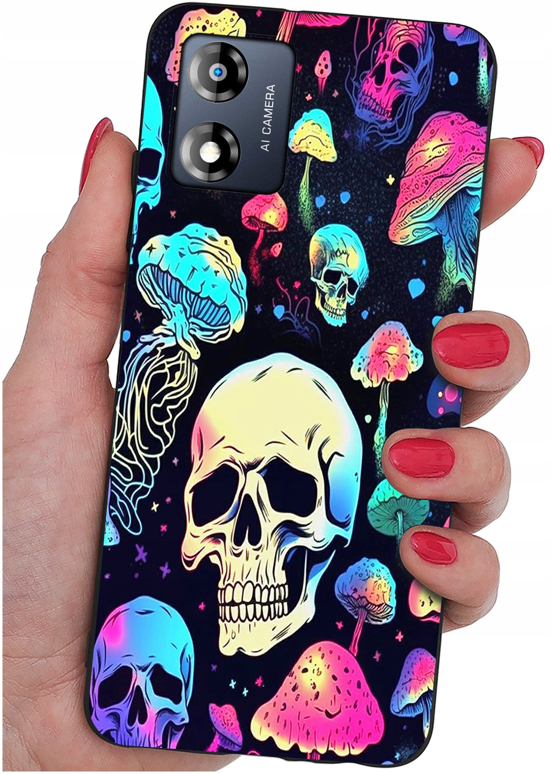 Etui do Motorola Moto E13 WZORY |SILIKONOWE MATT CASE + SZKŁO 9H