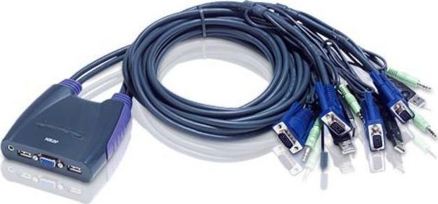 Przełącznik Aten Przełącznik 4 portowy USB KVM Switch 1.8m CS64UZ-AT -CS64UZ-AT