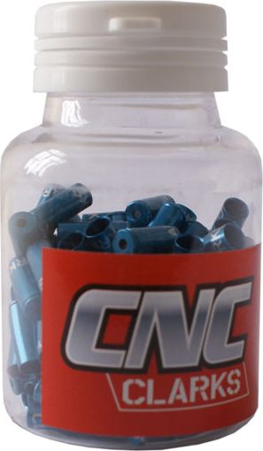 Clarks Końcówka Pancerza Hamulca 5mm CNC Aluminium 100 szt Niebieskie (CP-B-01-DP-BLU)