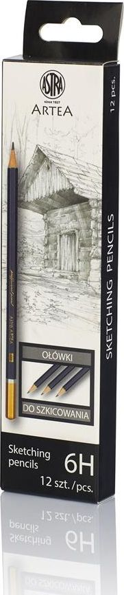 Astra Ołówek do nauki szkicowania 6H Artea (12szt) ASTRA
