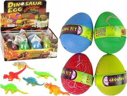 LeanToys Wykluwające się Magiczne Jajko Dinozaura Rosnące 6 cm Kolorowe