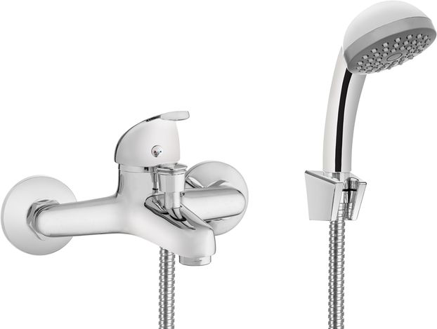 Bateria wannowa Invena Modena ścienne chrom (BW-11-FOS)