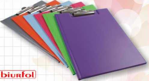 Biurfol Teczka z klipem, A4, niebieska (BF1029)