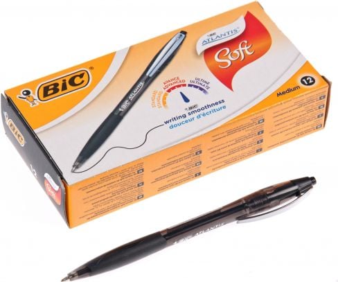 Bic DŁUGOPIS AUTOMATYCZNY BIC ATLANTIS METAL CLIP CZARNY PUDEŁKO 12 SZT - 902133