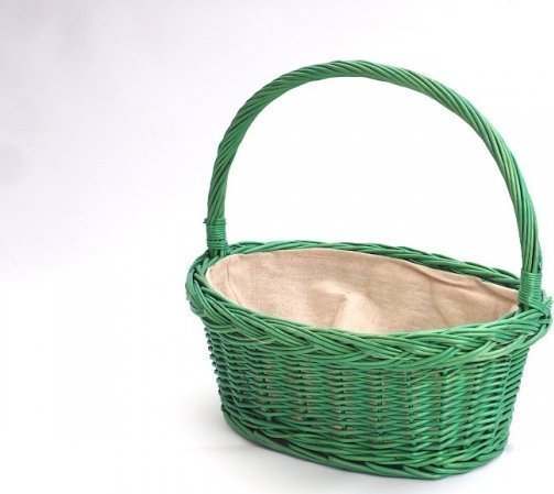 Wnuk Kosz prezentowy - obszyty płótnem (Zielony/32 cm)