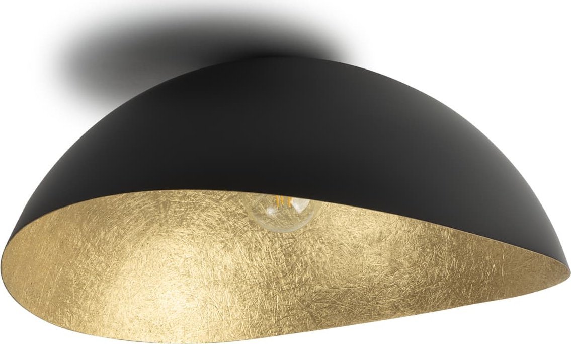 Lampa sufitowa Sigma Kopułowa lampa sufitowa SOLARIS 40599 Sigma żywicowa czarna złota
