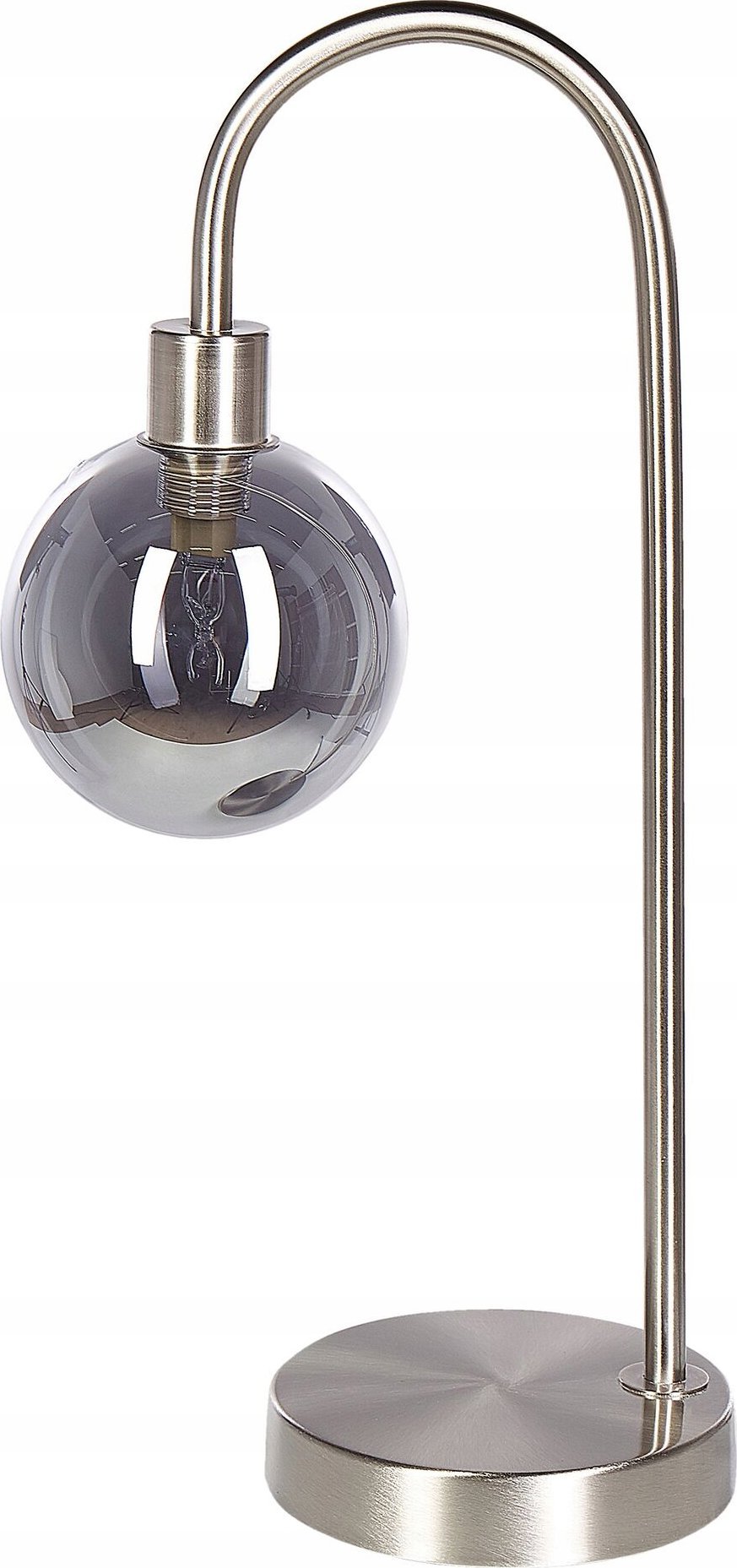 Lampa stołowa Beliani Lampa stołowa metalowa srebrna RAMIS