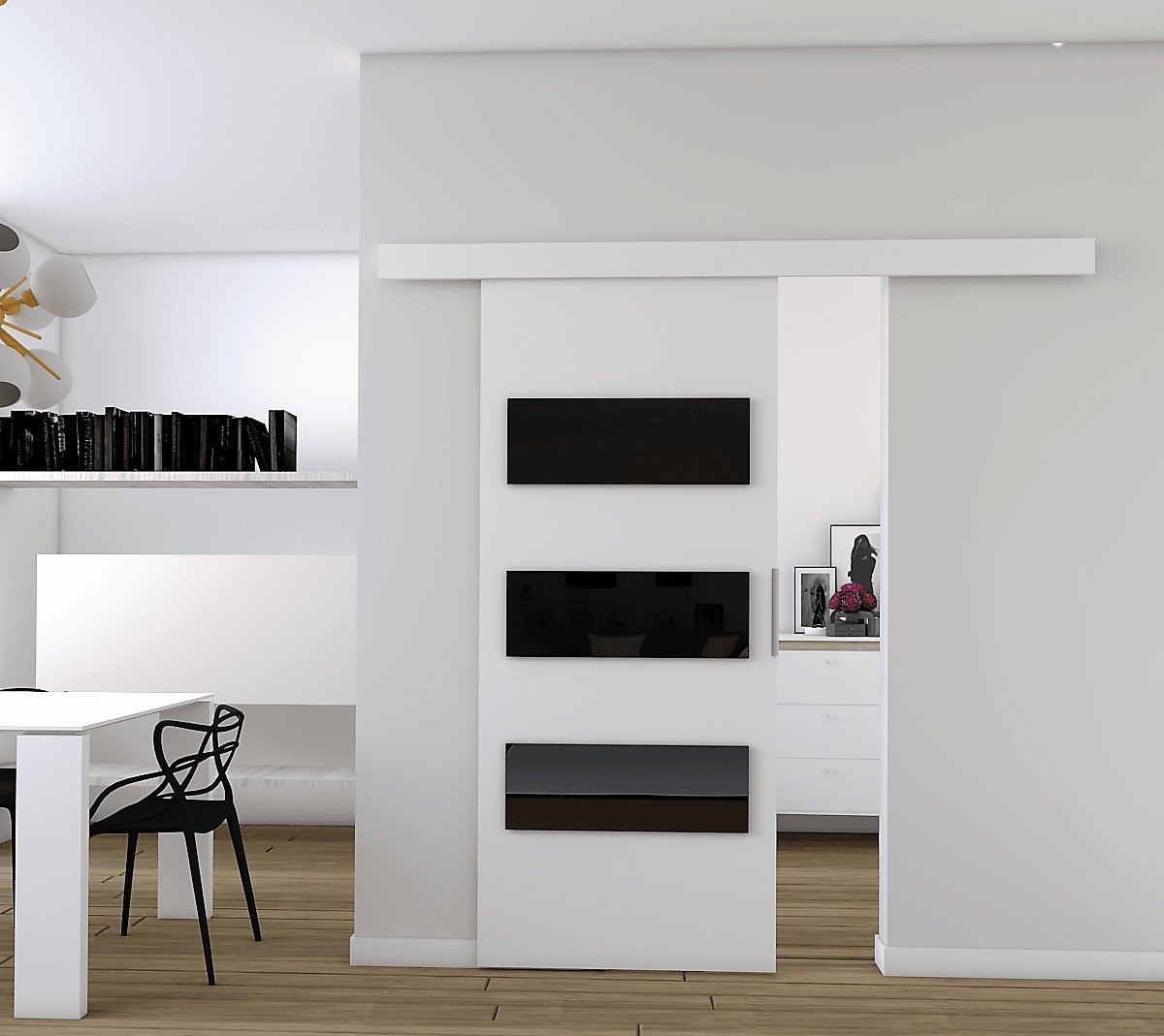 Drzwi Przesuwne Drzwi przesuwne E80 86x205 Białe