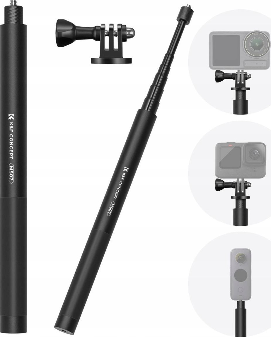 Monopod Kf Statyw Monopod Kijek Selfie Stick 153cm Do Gopro Sjcam Xiaomi Dji Insta360 / Kf09.132 / Ms07