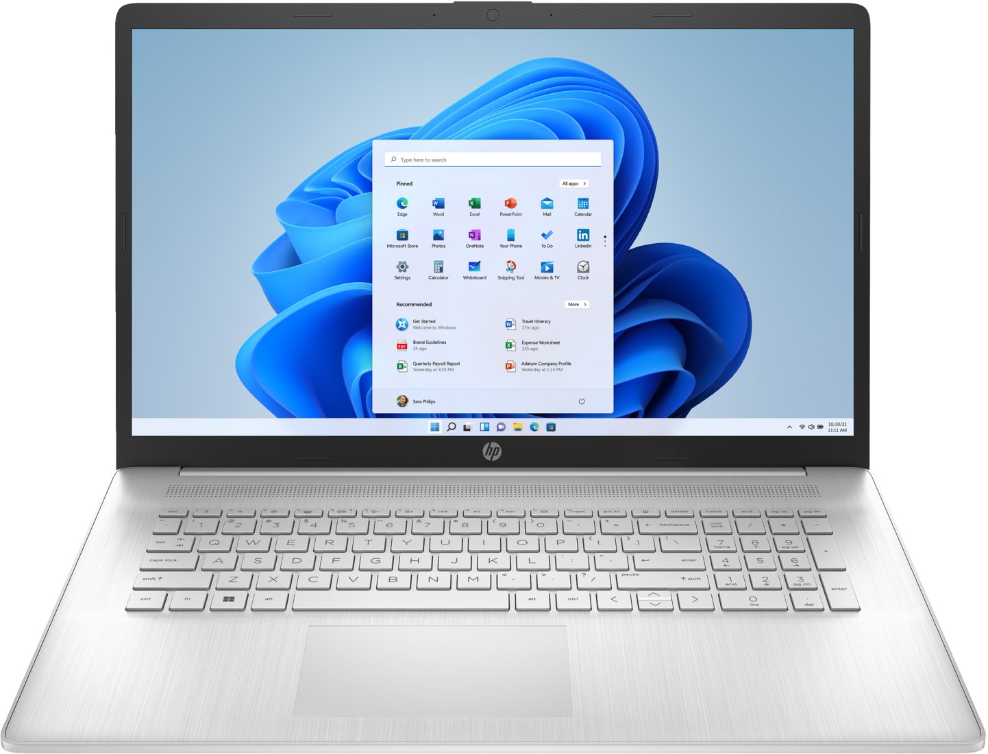 Laptop HP 17-cn3268 / 9W2H3UA / Intel Core i7-1355U / 8GB / SSD 512GB / Intel Xe / FullHD / Win 11 / Srebrny