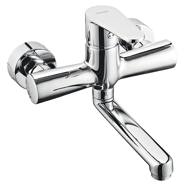 Bateria umywalkowa Ferro Algeo ścienna chrom (BAG3)