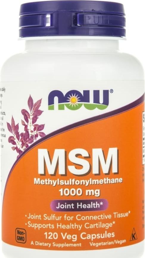 NOW Foods MSM 1000mg, 120 kaps.
