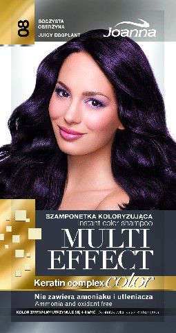 Joanna Multi Effect Color Keratin Complex Szamponetka 08 Soczysta Oberżyna 35 g