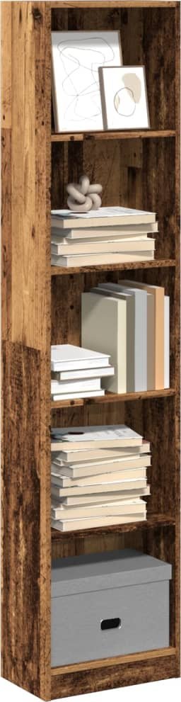 vidaXL vidaXL Regał, stare drewno, 40x24x176 cm, materiał drewnopochodny